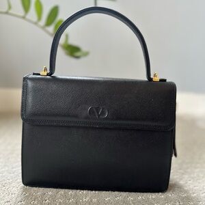 Valentino Garavani Black Leather Handbag